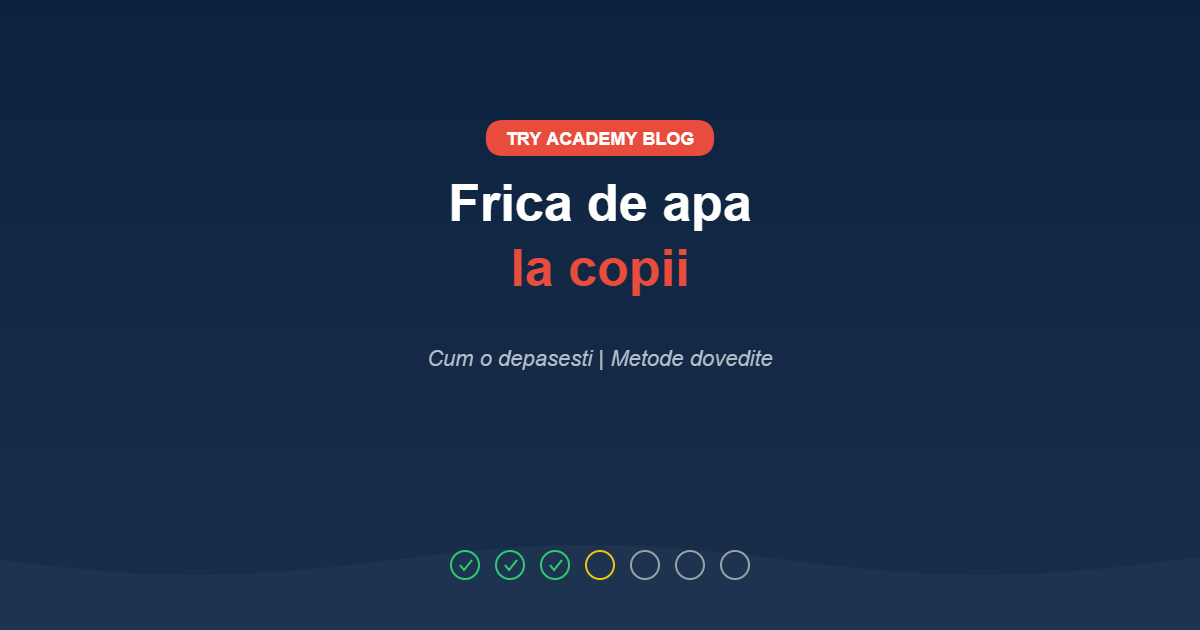 Frica de apa la copii - TRY Academy Blog